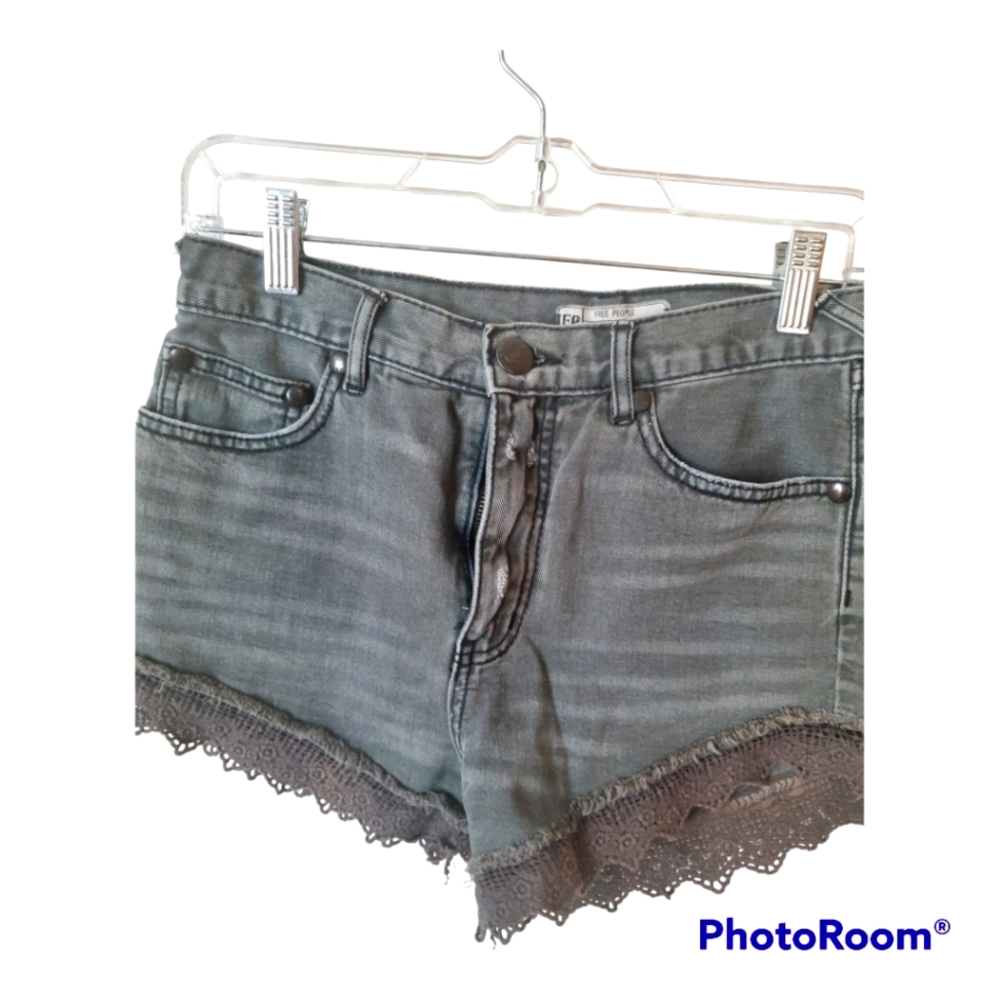 Free People Lace Hemmed Shorts